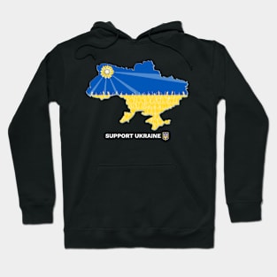 Tryzub Ukraine Map Hoodie